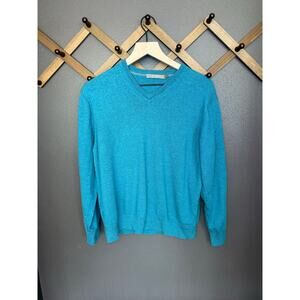 Raffi Mens V-Neck Merino Wool Sweater XL